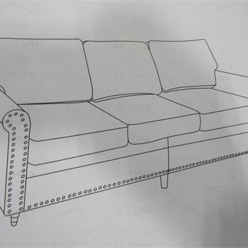ALCOTT HILL 3-SEATER COUCH (lot Maxx) - Image 3