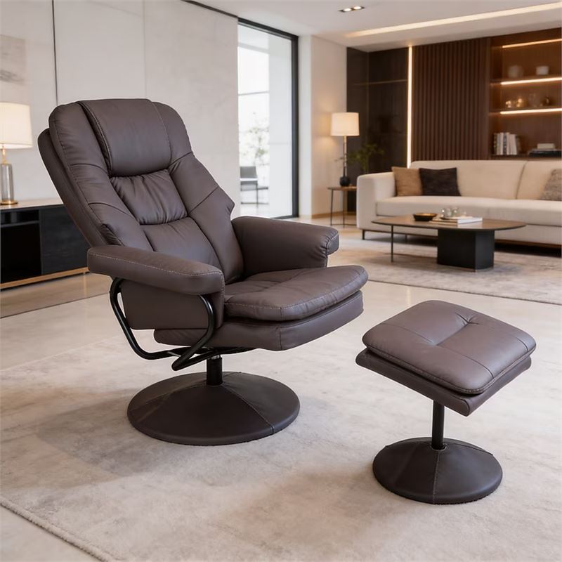 STREAMDALE RECLINER CHAIR W/OTTOMAN
